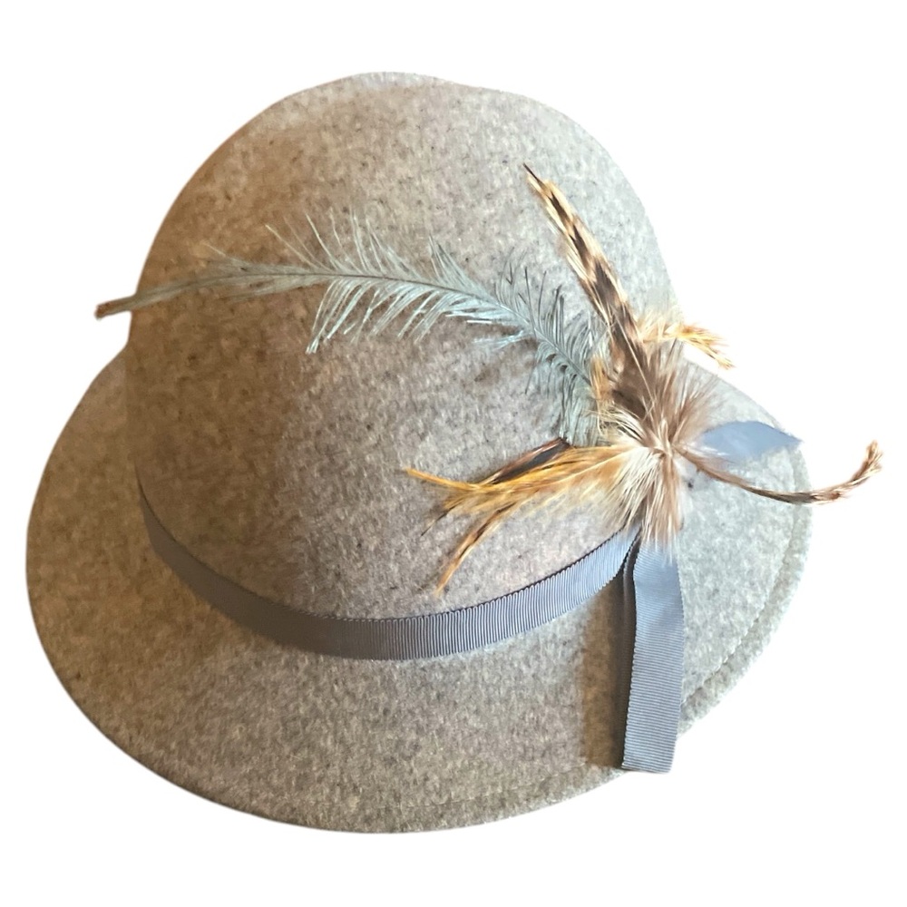 Gray fedora doeskin 100% wool